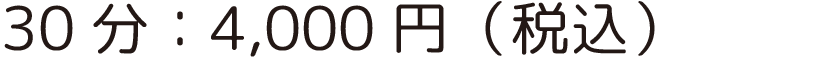 30分：4,000円（税込）